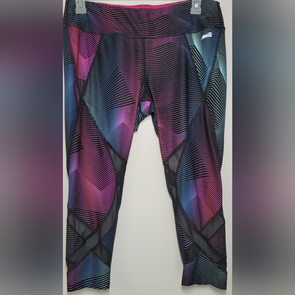 AVIA Geometric Multicolor Capri Leggings XL